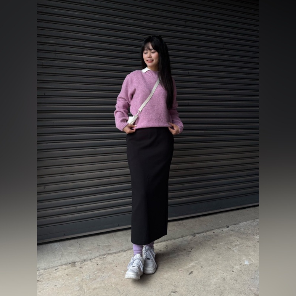 UNIQLO Dry Sweat Narrow Long BLACK  Skirt S  485599